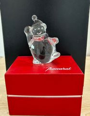 Baccaratバカラ◇クリスタルフィギュリン◇スキー ベア 置物 ノエル
