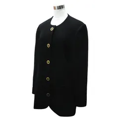 LEONARD レオナール ノーカラー ジャケット ブラック 黒 レディース フォーマル サイズ 11AR 0371530 L003-08-0701②のサムネイル