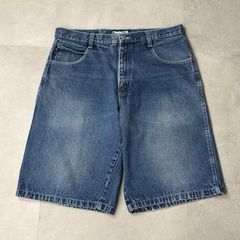 90s GUESS USA製 バギーワイドデニムショーツ インディゴ W40 - メルカリ