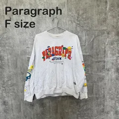 【Y-965】Paragraph パラグラフ フリーサイズ ビッグロゴ スウェット ホワイト ビッグシルエット 裏毛 韓国のサムネイル