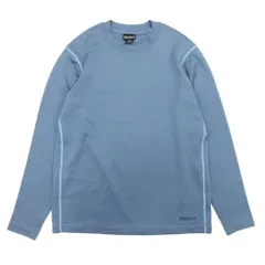 美品 Marmot マーモット サンスクリーンライト ロングスリーブ クルーネック 長袖 カットソー ストレッチ M 青 ブルー メンズ 古着 中古 USEDのサムネイル