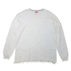 ETHOS エトス フリンジ Tシャツ カットソー 長袖 無地 ロングスリーブ オーバーサイズ ロンT M 白 ホワイト メンズ 古着 中古 USEDのサムネイル