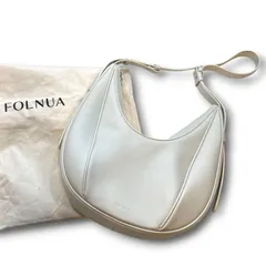 保存袋付き FOLNUA フォルニュア OVAL BAG PLAIN ショルダーバッグ トートバッグ 3way レザー クロスボディ 白 ホワイト レディース 通年 ゴーゴー古着マルイ北千住店 24 No.2601のサムネイル