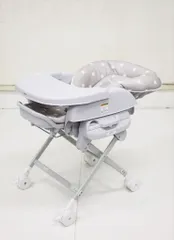 美品 スイングハイローラック ピッコロ ドットグレー 03412 カトージ 手動 ハイローチェア 新生児OK クリーニング済み B244503tのサムネイル