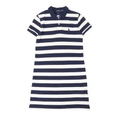 POLO Ralph Lauren ボーダー ポロワンピース ネイビー M - メルカリ
