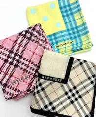 BURBERRY(バーバリー) 大判ハンカチ/ノバチェック/ドット柄/3枚セット(まとめ売り)のサムネイル