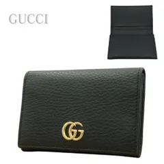 【中古】GUCCI グッチ GGマーモント カードケース レディース ブラック 黒 474748 203887 レザー 名刺入れ カードホルダー コンパクトウォレット 人気 高級のサムネイル