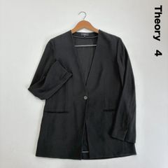 Theory セオリー☆POWDER CREPE CL COLLARLESS JK パウダークレープV
