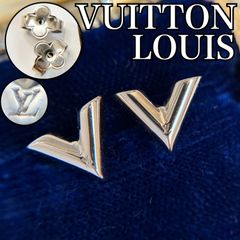 ルイヴィトンLOUIS VUITTONV字ピアス片耳用 - メルカリ