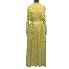 良品 ECLIN エクラン シアー ワンピース ドレス カットソー 花柄 ロング F 黄 イエロー レディース 古着 中古 USEDのサムネイル