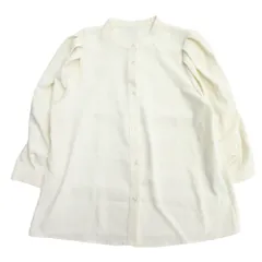 美品 ketty ケティ バンドカラー シャツ カットソー ブラウス 無地 七分袖 M 白 ホワイト レディース 古着 中古 USEDのサムネイル