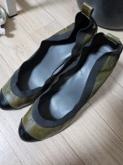 シャネル フラットシューズ CC カンボンライン イタリア製ブラック系
