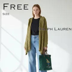 【美品】LAUREN RALPH LAURENローレンラルフローレン アクリル製 ケーブルニット ショールカラーカーディガン F カーキ 【古着】【中古】【送料無料】のサムネイル