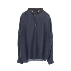 エンポリオ・アルマーニ Emporio Armani スタンドカラー プルオーバー 長袖 シルク シャツ メンズ Used Aのサムネイル