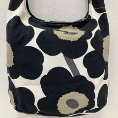 5667　marimekko　マリメッコ　ショルダーバッグ　ウニッコ　Unikko　キャンバス　ブラック　黒　レディースのサムネイル