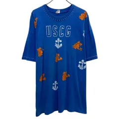 90s USA製 FRUIT OF THE LOOM 半袖 プリントTシャツ XXXL ブルー フルーツオブザルーム プルオーバー 90年代 カットソー 夏物 a806-7319のサムネイル