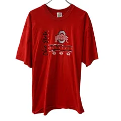 ～00s FRUIT OF THE LOOM 半袖 プリントTシャツ XL レッド フルーツオブザルーム ～00年代 ロゴ刺繍 カットソー 夏物 a806-7349のサムネイル