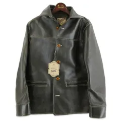 未使用 Y'2 LEATHER ワイツーレザー カーコート EC-76 ECO HORSE '30s CAR COAT レザージャケット オリーブ 42 71016150のサムネイル