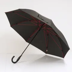 傘 mabu マブ USED美品 高強度傘 ストレングスジャンプライト 耐風 ブラック 黒 タフ ジャンプ 大判 65cm A4195のサムネイル