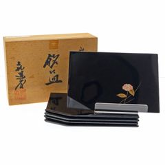 漆器 銘々皿 五客 木箱入り - メルカリ