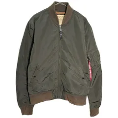 ALPHA INDUSTRIES アルファ インダストリーズ MA-1 フライトジャケット ミリタリー オリーブ(メンズ XL)中古 古着 Y4746のサムネイル