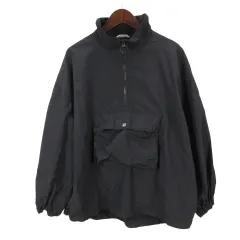 スライ SLY NYLON STAND ZIP PULL OVER プルオーバー パーカー ジャケット F ブラックのサムネイル