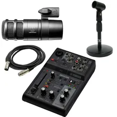 YAMAHA ミキサー AG03MK2 B(黒) + マイクAT2040 + 卓上スタンドAD-11 + XLRケーブル(3m) 配信セット / 動画配信、ナレーション、ポッドキャストのサムネイル