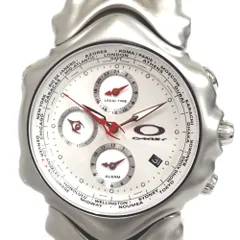 NA418172 オークリー 腕時計 GMTアラーム クォーツ クロノグラフ デイト 白文字盤 SS メンズ OAKLEY 中古のサムネイル