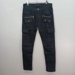 メンズ CIVARIZE ギミック 裾ジップ フレア カーゴパンツ パラシュート 44