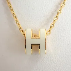 Th1015934 エルメス プチネックレス ミニ・ポップH ゴールデンイエロー✕白 レディース HERMES 良好・中古のサムネイル