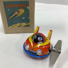 スペースパトロール ブリキ おもちゃ レトロ 箱付き ゼンマイ式 乗り物