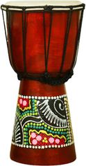 Alpha Depot Djembe, Folk Instrument, African Drum, Mini Size, 10cm Diameter, 20cm Height, Suitable for Children and Beginners (Djembe only)