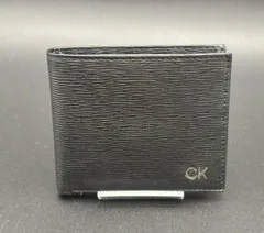 Calvin Klein CK カルバンクライン 二つ折り財布 ブラック レザー メンズのサムネイル