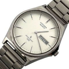 不動 シチズン CITIZEN 腕時計 クォーツ アナログ 3針 3800-451457 Y 白文字盤 CQ デイデイト【a97】