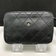 CHANEL　シャネル　ポーチ　ビコローレ　ココマーク　ダブルステッチ　ブラック　2482のサムネイル