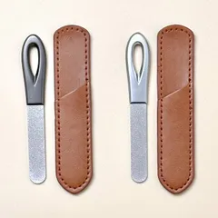 爪やすり ネイルケア つめやすり 爪磨き 両面 マニキュア 手入れ ネイル 爪 ステンレス 収納ケース 付属 男女兼用のサムネイル
