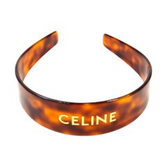 新品未使用✨CELINE ヘッドバンド アセテート カチューシャ　べっ甲柄 セリーヌ Celine べっ甲 金ロゴ ヘッドバンド カチューシャ 茶