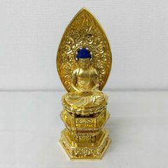 値下げ 総高 5寸 鎌倉 大仏座像 金鍍金仕上げ丹入金属 - メルカリ