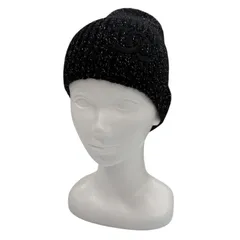 極美品▼CHANEL シャネル 25-26年製 AAB710 カシミヤ97% クルーズコレクション ココメーク ラメ 帽子 ビーニー ニットキャップ 正規品のサムネイル