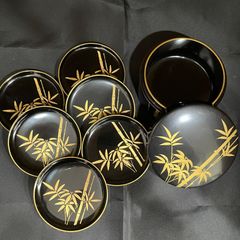 会津塗 蒔絵 松竹梅 お椀5点 木製 共箱 送料込み260702 - メルカリ