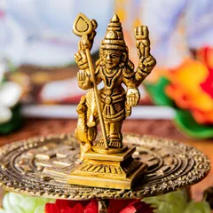 ムルガン　小サイズ　カルティケーヤ　スカンダ　軍神　Murugan / Kartik ブラス製　高さ：約7cm / ムルのサムネイル