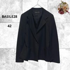 新品タグ付 BISTY テーラードジャケット ステッチ ブラック 42 比翼 