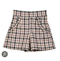 andmary High waist check pants M black - メルカリ