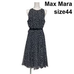 MAX MARA マックスマーラ シルク100% 白タグ ひざ丈ワンピース 42