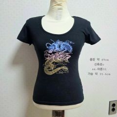 ヴィヴィアンタム サンプル品ドラゴン刺繍 スパンコール Tシャツ 希少