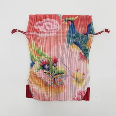 新品同様 PLEATSPLEASE プリーツプリーズ ISSEY MIYAKE イッセイミヤケ CHINESE NEW YEAR 1998 龍 鳳凰 ドラゴン 花柄 デザイン バッグ 巾着 マルチカラーのサムネイル