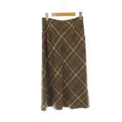 ジェラールダレル GERARD DAREL スカート フレア ロング チェック ウール 9 茶 ブラウン /NR ■MAのサムネイル