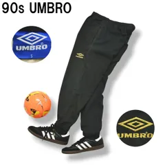 90s ヴィンテージ アンブロ UMBRO ナイロン パンツ ウィンドブレーカー ロゴ 刺繍 S ブラック スポーツ ストリート カジュアル ウェア タウンユース レジャー メンズのサムネイル