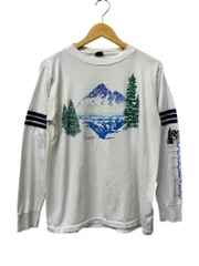 Endless Summer (エンドレスサマー) プリント ロンT 長袖Tシャツ 袖プリ USA製 80S 90S 古着 ビンテージ BOULDER ボルダー 雪山 サイズ表記消え ホワイト系 メンズ/199のサムネイル