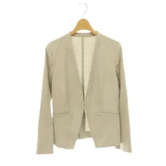 グリーンレーベルリラクシング ユナイテッドアローズ green label relaxing ジャケット ノーカラー アウター 薄手 38 ベージュ /NR ■MAのサムネイル